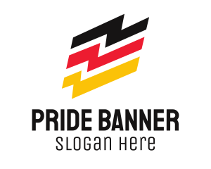 Germany Lightning Flag  logo design