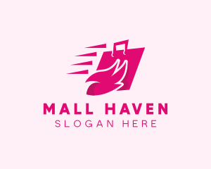 Wing Shopping Bag logo design