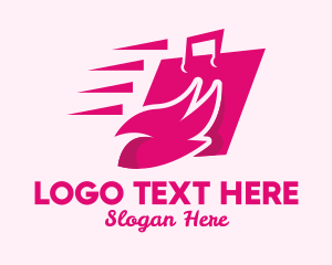 Pink Wing Shopping Bag Logo