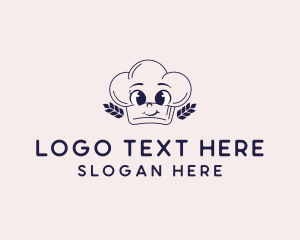 Character - Bakery Wheat Toque logo design