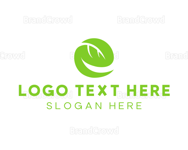 Leaf Letter E Logo