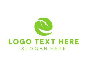 Green Tea - Leaf Letter E logo design