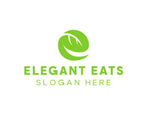 Leaf Letter E logo design