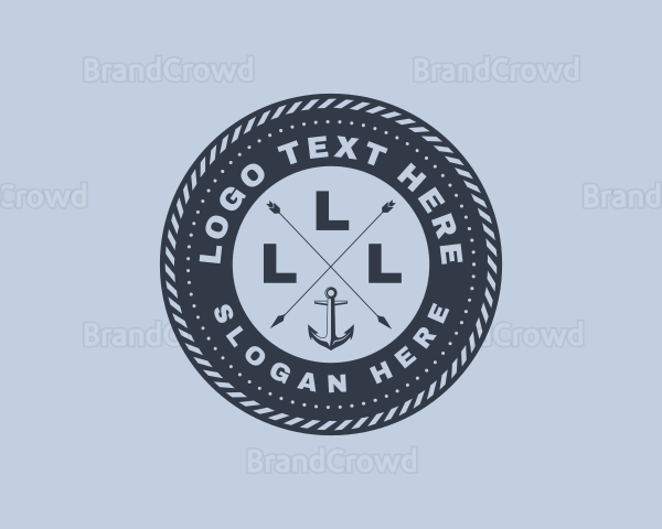 Ocean Marine Anchor Logo