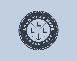 Fishery - Ocean Marine Anchor logo design