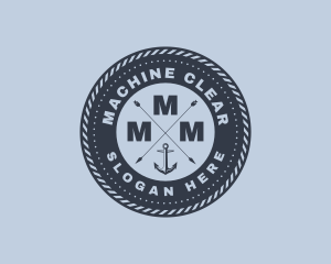 Ocean Marine Anchor Logo