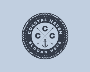 Ocean Marine Anchor logo design