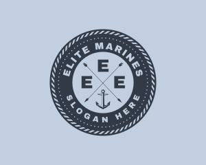 Ocean Marine Anchor logo design