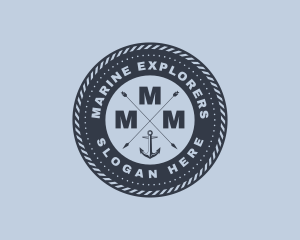 Ocean Marine Anchor logo design