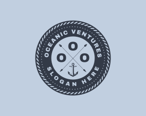 Ocean Marine Anchor logo design