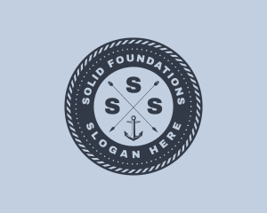 Navy - Ocean Marine Anchor logo design
