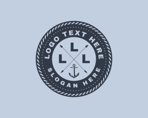 Sea - Ocean Marine Anchor logo design