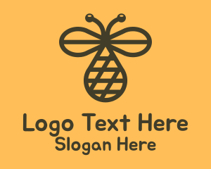 Honey - Bee Net Droplet logo design