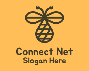 Bee Net Droplet logo design