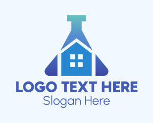 Science Lab - Blue Home Laboratory logo design