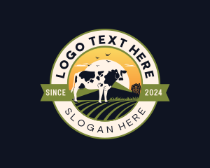 Rural - Cow Ranch Farm logo design