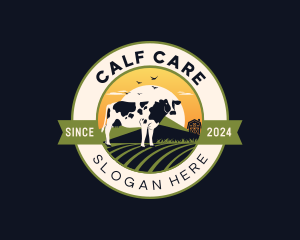 Calf - Cow Farm Field logo design