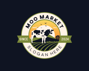 Cow - Cow Farm Field logo design