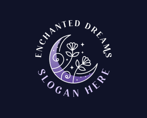 Enchanted - Enchanted Flower Moon logo design