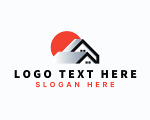 Village - Sun Home Roofing logo design