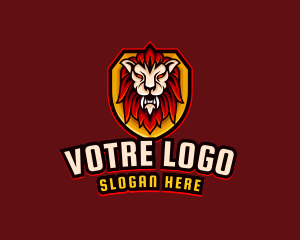 Wild Lion Shield Logo