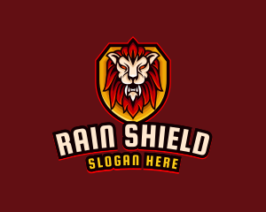 Wild Lion Shield logo design