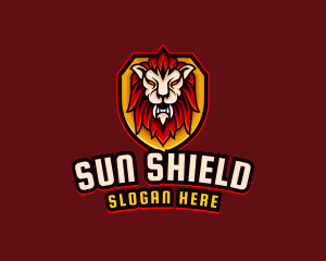 Wild Lion Shield logo design