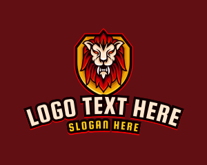 Stream - Wild Lion Shield logo design