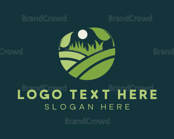 Sunset Mountain Landscape Logo