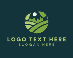 Greenhouse - Sunset Mountain Landscape logo design