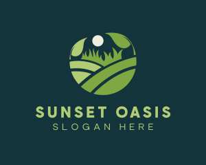 Sunset Mountain Landscape  logo design