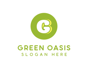 Cute Green Circle logo design