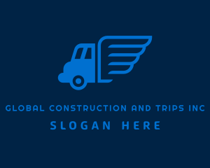 Trailer - Wings Truck Delivery logo design