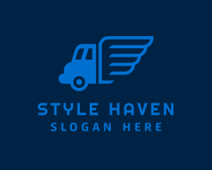 Shipping - Wings Truck Delivery logo design