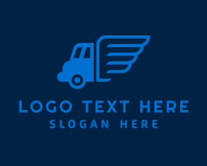 Transportation - Wings Truck Delivery logo design
