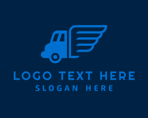 Wings Truck Delivery Logo