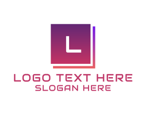 Gradient Tech Square logo design