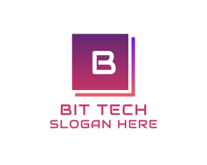 Gradient Tech Square logo design