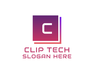 Gradient Tech Square logo design