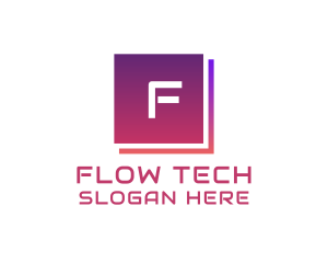 Gradient Tech Square logo design