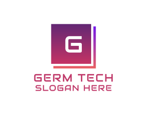 Gradient Tech Square logo design