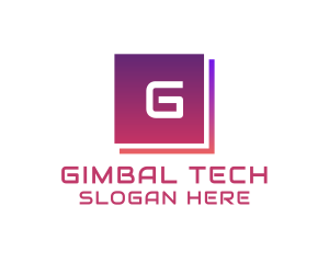 Gradient Tech Square logo design