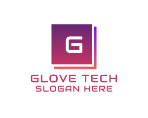 Gradient Tech Square logo design