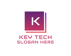 Gradient Tech Square logo design