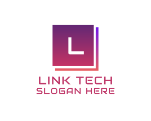 Gradient Tech Square logo design