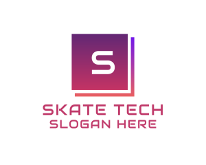 Gradient Tech Square logo design