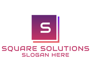 Gradient Tech Square logo design