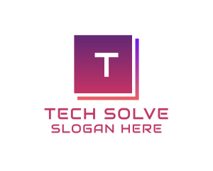 Gradient Tech Square logo design