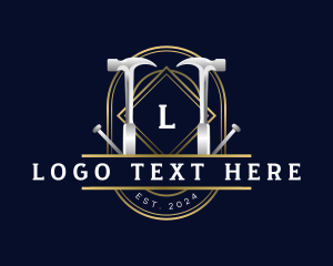 Refurbish - Carpentry Hammer Repair logo design