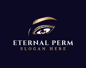 Perm - Luxury Beauty Eyelash logo design